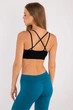 Женский бесшовный топ с перекрестными бретелями Giulia FLEX TOP ACTIVE S/M Black, спортивный топ, эластичный для тренировок - изображение 3
