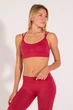 Женский бесшовный топ с перекрестными бретелями Giulia FLEX TOP ACTIVE S/M Bordo-winterberry, спортивный топ, эластичный для тренировок - изображение 2