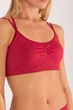 Женский бесшовный топ с перекрестными бретелями Giulia FLEX TOP ACTIVE S/M Bordo-winterberry, спортивный топ, эластичный для тренировок - изображение 4