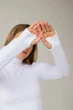 Жіноча водолазка в рубчик Giulia FLEX LONGSLEEVE POWER S/M White, еластична водолазка з мікрофібри - зображення 5