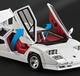 Металлическая модель Lamborghini Countach LP 1:32 со светом и звуком Инерционная машинка в коробке спортивная коллекционная модель - изображение 6