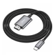 USB кабель Hoco UA27, HDMI, 2.0 м., Сірий - 423473 - зображення 5