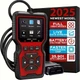Автомобильный диагностический сканер OBD2/EOBD/CAN — профессиональный универсальный считыватель ошибок двигателя с потоковыми данными в реальном времени, красный - изображение 1