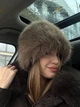 Шапка з еко-хутра Zefur One size коричнева - изображение 2