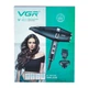 Професійний фен для волосся з насадками VGR V-451 Professional Hair Dryer 2000 Вт в комплекті 3 насадки Чорний - зображення 10