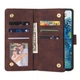 Чохол книжка Zip Wallet для Xiaomi Redmi 13 кавовий з ремінцем на руку - зображення 6