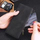 Чехол книжка Zip Wallet для Xiaomi Redmi Note 14 Pro 5g черный с ремешком на руку - изображение 8