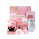 Подарочный набор Lesko Spa Gift Basket Set 01 Pink 8 предметов термостакан мыло бомбочка свеча браслет - изображение 1