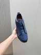Мужские демисезонные кроссовки Zegna синего цвета 45 р (29.2см) - изображение 2