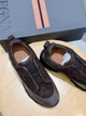 Мужские демисезонные кроссовки Zegna темно-коричневого цвета 45 р (29.2 см) - изображение 5