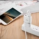 Зарядное устройство Hoco C12 2.4A с двумя USB для настенной зарядки с 1м кабелем Lightning Micro-USB черное-белое - изображение 7
