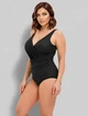Цельный корректирующий купальник Fuba 28093-4 черный 5XL - изображение 4