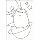 Раскраска с гелевыми ручками с глиттером 12 стр. А4 Pusheen YES - изображение 5
