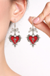 Серьги Fashion Jewerly сердечка с крестами и бантиками в готическом стиле, бижутерия серебристые (SVS) - изображение 1
