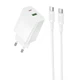 Сетевое зарядное устройство Borofone BAS76A Source PD30W+QC3.0 (1USB-A/1C) + кабель Type-C to Type-C (White) (245463) - изображение 1