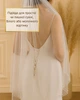 Весільна фата коротка для нареченої на весілля Pearl Touch 1м off white з перлинами на металевому гребінці - зображення 4