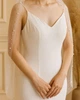 Весільна фата коротка для нареченої на весілля Pearl Touch 1м off white з перлинами на металевому гребінці - зображення 6