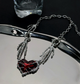 Цепочка чокер Fashion Jewerly на шею с сердцем в руках скелета в готическом стиле y2k бижутерия (SVS) - изображение 3