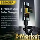 Кабель 100W Essager PD (20V / 5A) 90° Vertical L-Shape USB Type C Кабель для ігрових консолей, смартфонів та ноутбуків (EXCT1W-HC0G-P) 1 м Grey - зображення 3