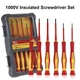 Набор отверток Meiyi Tools диэлектрических прецизионных изолированных до 1000 V 6 шт Красный (28394) - изображение 1