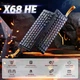 Механічна ігрова клавіатура ATTACK SHARK X68 HE Gray gradient Rapid Trigger, магнітні перемикачі Hall Effect, RGB, 66 клавіш, USB‑C, 8000 Гц - зображення 2