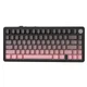 Игровая механическая беспроводная клавиатура Attack Shark X85 Pink gradient, 75%, RGB, USB-C, hot-swap, White Jade Switch с регулятором громкости - изображение 1