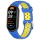 Перфорированный ремешок Vanfone для Xiaomi Mi Smart Band 8/9/10, сине-желтый (VANAX56009) - изображение 1