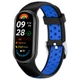 Перфорированный ремешок Vanfone для Xiaomi Mi Smart Band 8/9/10, черно-синий (VANAX56007) - изображение 1