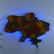 Карта України мала 3D об'ємна англійською з синьою підсвіткою (220В) (+ коробка) 55*38.5 см Гранд Презент - зображення 2