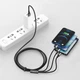Кабель Baseus Tungsten Gold One-for-three Fast Charging Data 3-in-1 (Micro USB+Lightning+Type-C) black - зображення 2