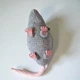 М'яка плюшева іграшка handmade Щур 26 см сірий в'язаний гачком амігурумі - зображення 3