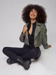 Жіночий спортивний комбінезон на блискавці з коротким рукавом для тренувань і повсякдення S чорний (70220K) - зображення 8