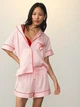 Піжама Сатинова (сорочка + шорти) Victoria's Secret Signature Satin Short Pajama Set XXL Рожевий (27178678D) - изображение 1