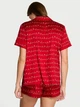 Піжама Сатинова (сорочка + шорти) Victoria's Secret Signature Satin Short Pajama Set М Червоний (27179098) - изображение 2