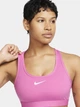 Спортивный топ для фитнеса женский Nike Futura Bra FB4080-675 XS Розовый/Белый (0196976628147) - изображение 5