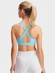 Спортивный топ для бега женский Under Armour Crossback Mid Bra 1361034-494 S Голубой (197779752695) - изображение 4