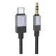 AUX кабель Hoco UPA32B, Type-C, 1.0 м., Чорний - 604117 - зображення 1