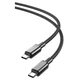 Кабель XO NB-Q250B Type-C to Type-C 60W 3A 1m Black - зображення 1
