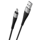 USB кабель Borofone BX32 Munificent, MicroUSB, 1.0 м., Чорний - 195050 - зображення 2