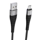 USB кабель Borofone BX32 Munificent, MicroUSB, 1.0 м., Чорний - 195050 - зображення 3