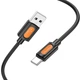USB кабель Borofone BX114 Structure, Type-C, 1.0 м., Чорний - 575552 - зображення 3