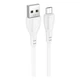 USB кабель Borofone BX121 Energy, mciroUSB, 1.0 м., Білий - 665831 - зображення 1