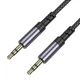 AUX кабель Borofone BL24 Graceful, 3,5 мм., 1.0 м., Сірий - 569895 - зображення 3