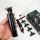 Професійна акумуляторна машинка для стрижки VGR V-009 тример для бороди та вусів. Колір: зелений - зображення 2