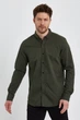 Рубашка джинсовая однотонная Trend Collection 18306-4 хаки (HAKI) S (2957430593108) - изображение 6