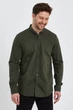 Рубашка джинсовая однотонная Trend Collection 18306-4 хаки (HAKI) S (2957430593108) - изображение 7