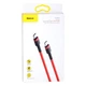 USB кабель Baseus CATKLF-H09, Type-C, 2.0 м., Красный - 244415 - изображение 2