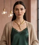 Гнучкий чокер-кольє у формі змії «Diamond Snake» Honey Fashion Accessories золотистий (120381) - изображение 2