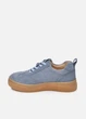 Женские голубые замшевые кеды PARADIZE SHOES на высокой подошве 41 размер (стелька 26,5 см) - изображение 4