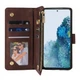 Чехол книжка Zip Wallet для Xiaomi Redmi Note 14 Pro кофейный с ремешком на руку - изображение 2